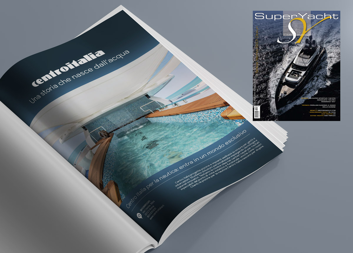 Centro Italia® on Super Yacht n. 72 January 2022